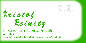kristof reinitz business card