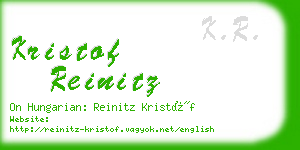 kristof reinitz business card